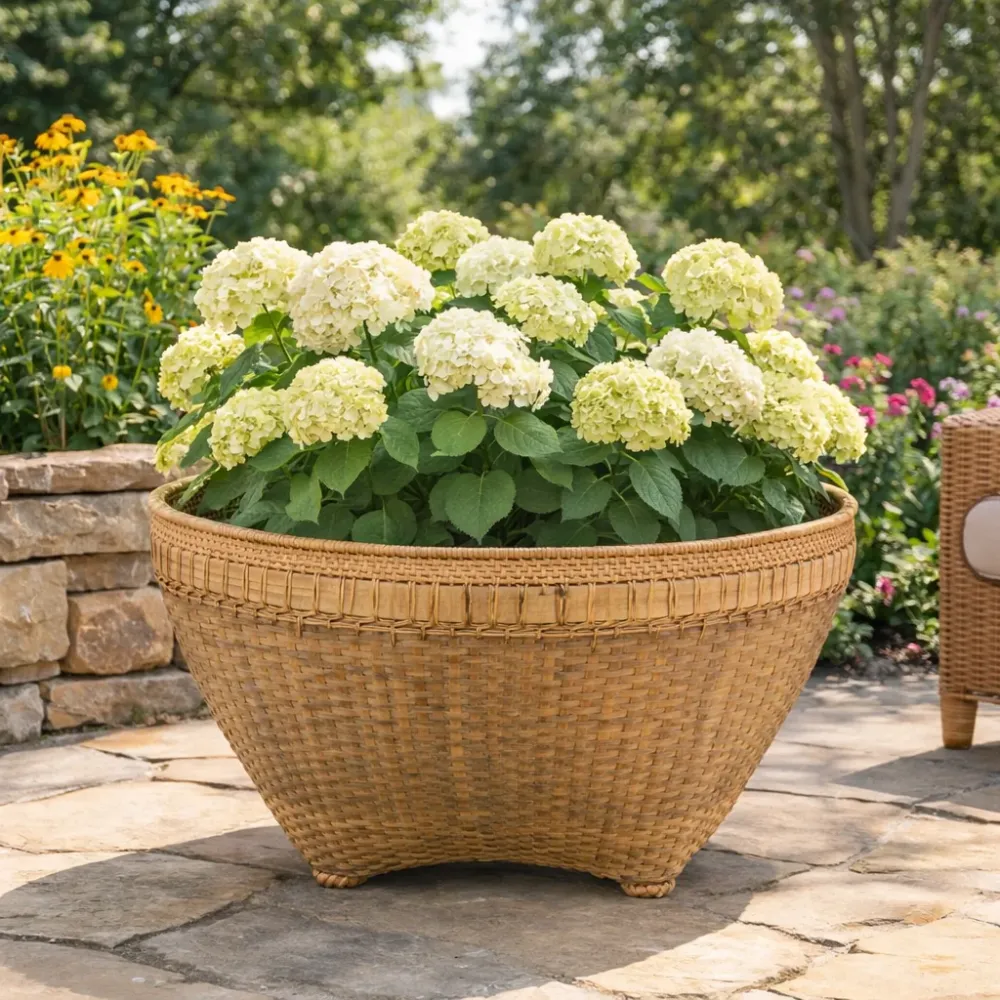 Cesto Rattan Naturale Grande Contenitore 85 cm