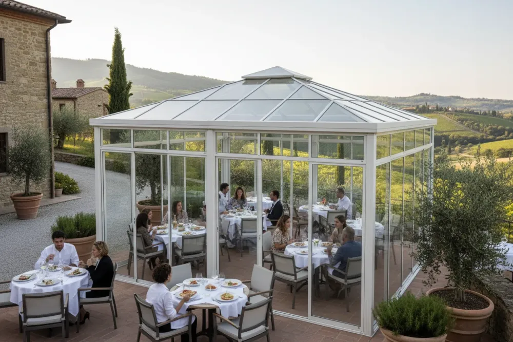 Gazebo Dehors Ristoranti Bar Cuneo Alba - Copertura Esterni Piemonte