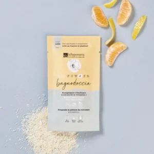 ECO POWDER Bagnodoccia polvere da reidratare - Mandarino & Vitamina C - Energizzante e Tonificante LA SAPONARIA