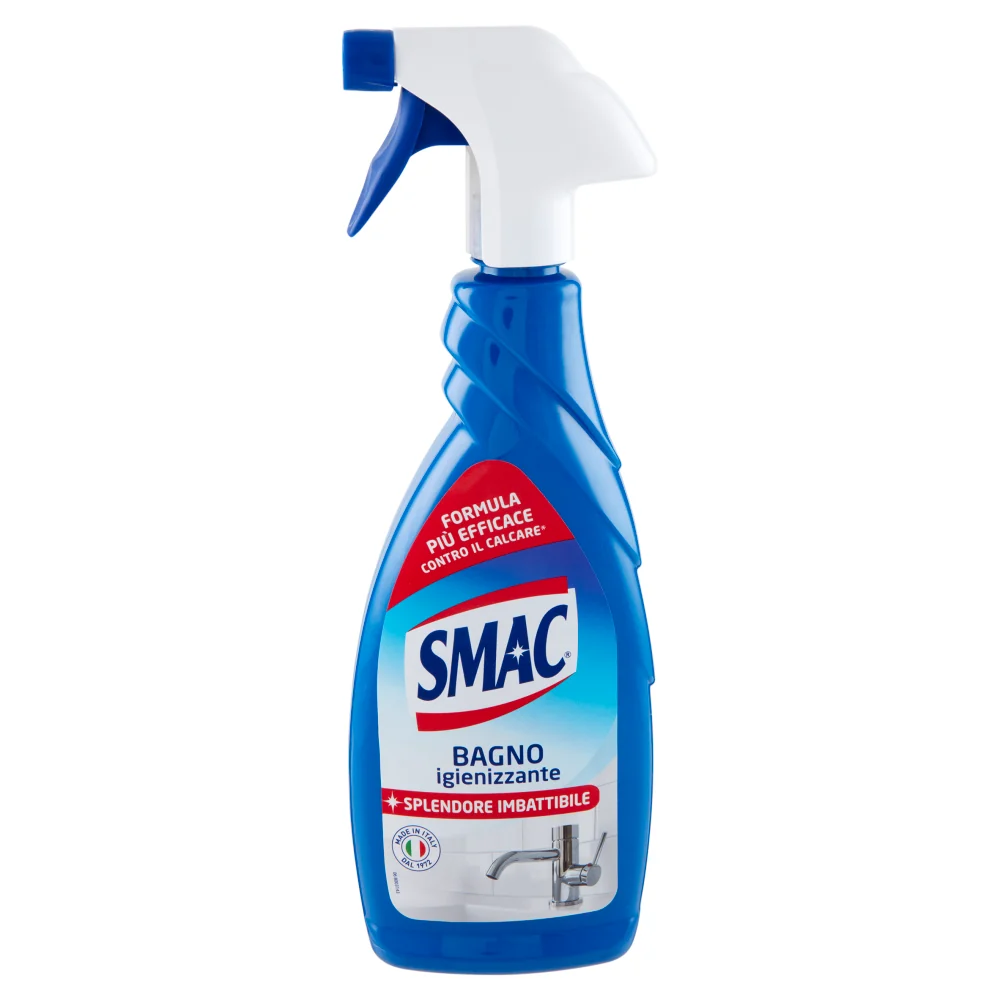 SMAC Bagno Igienizzante Spray | Elimina 100% Calcare e Zero Aloni | Eco-Flacone 100% Riciclato | 650ml