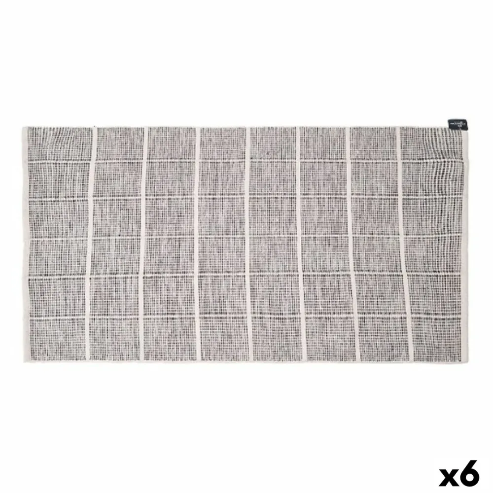 Disincrostante WC Tappeto Gift Decor Grigio Quadri 140 x 80 cm (6 Unità)