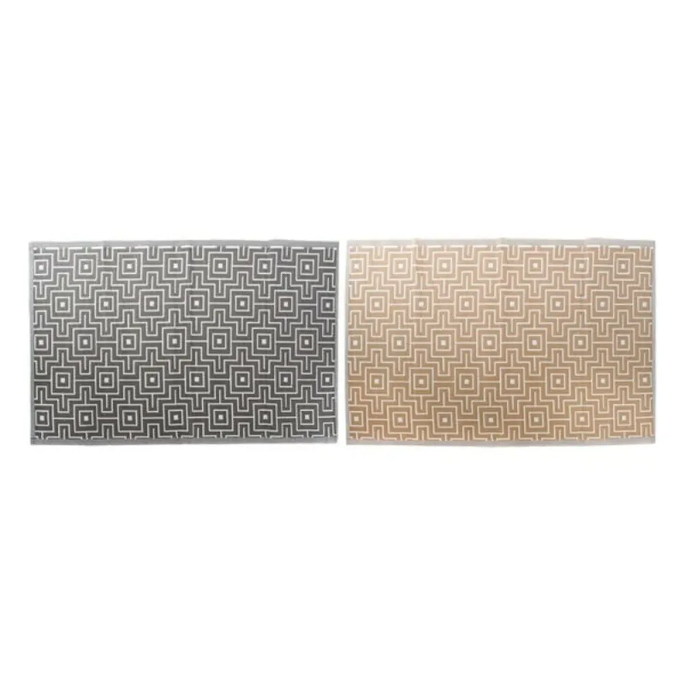 Professionale Tappeto DKD Home Decor Grigio Polipropilene (PP) (2 pcs)