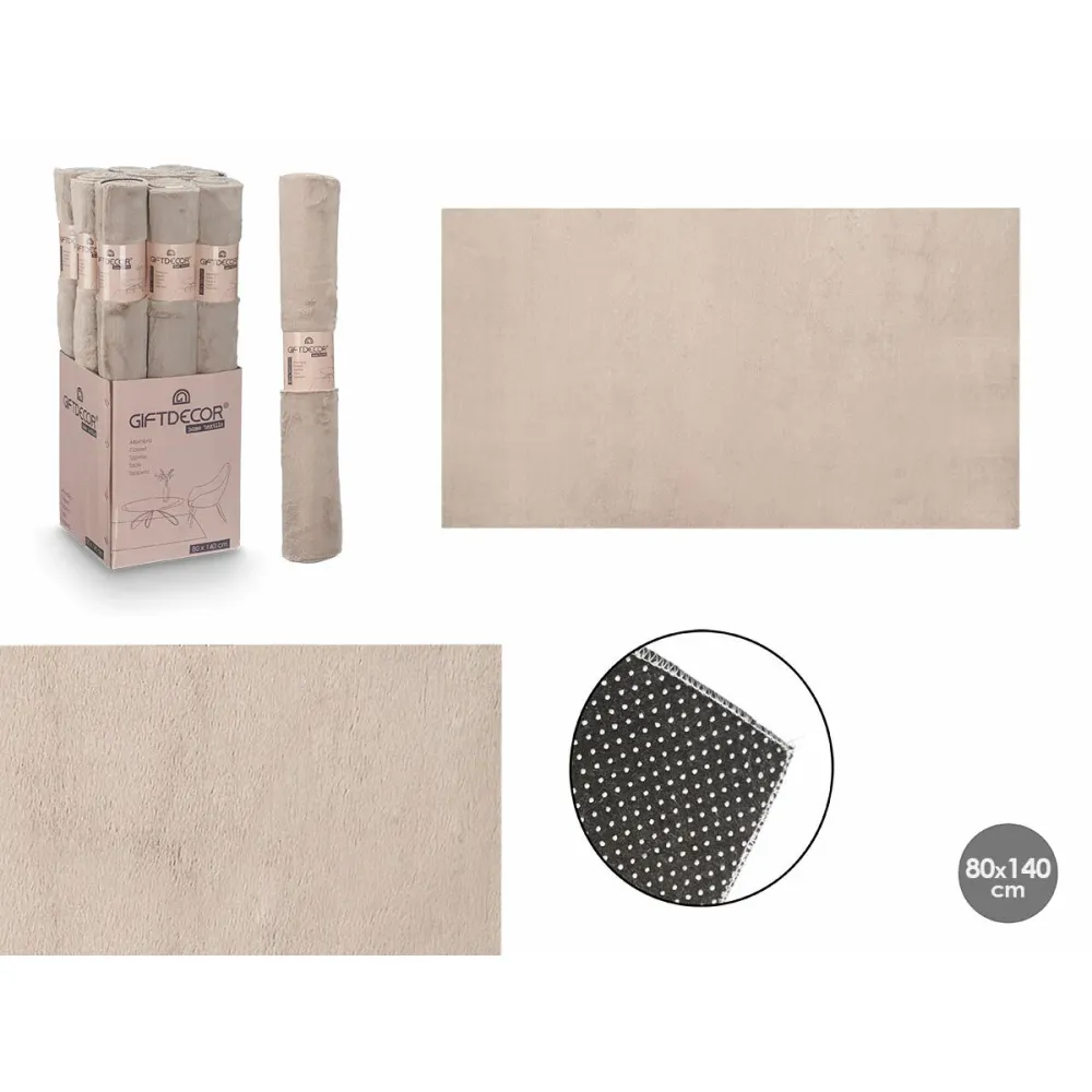 Sbiancante Tessuti Tappeto Gift Decor Tenero Beige 140 x 80 cm (9 Unità)