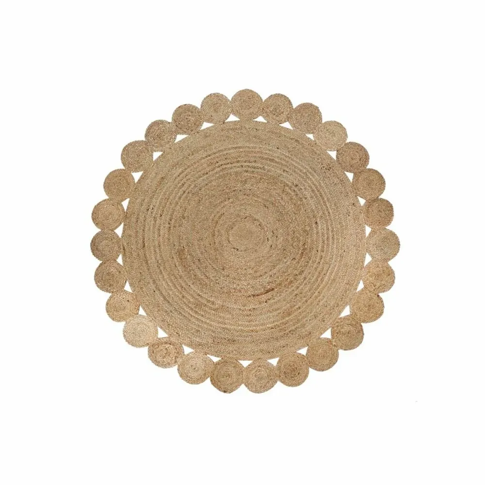 Tappeto DKD Home Decor 200 x 200 x 1 cm Naturale Marrone Poliestere Iuta con Profumo Agrumi