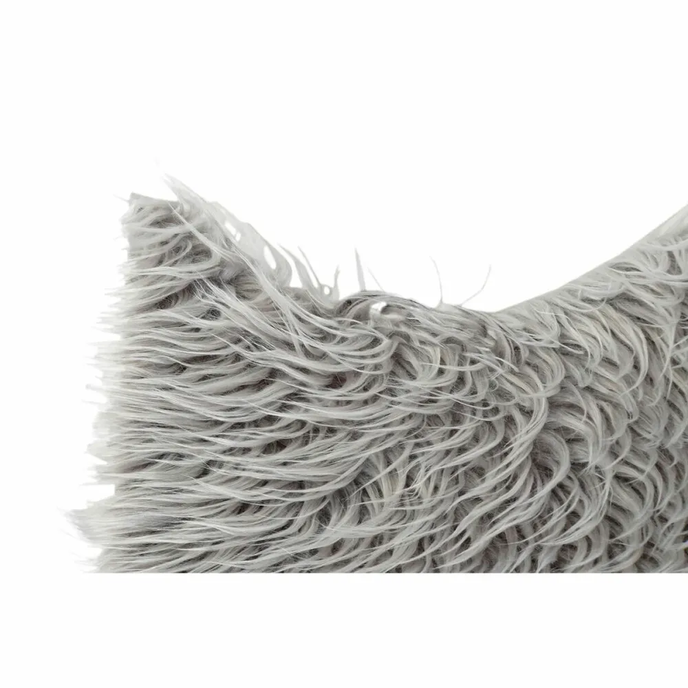 Tappeto DKD Home Decor Grigio Con capelli 60 x 90 x 2 cm con Microfibra Inclusa