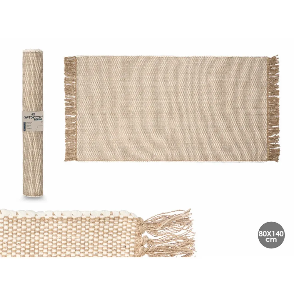Tappeto Gift Decor Panna 140 x 80 cm (6 Unità)