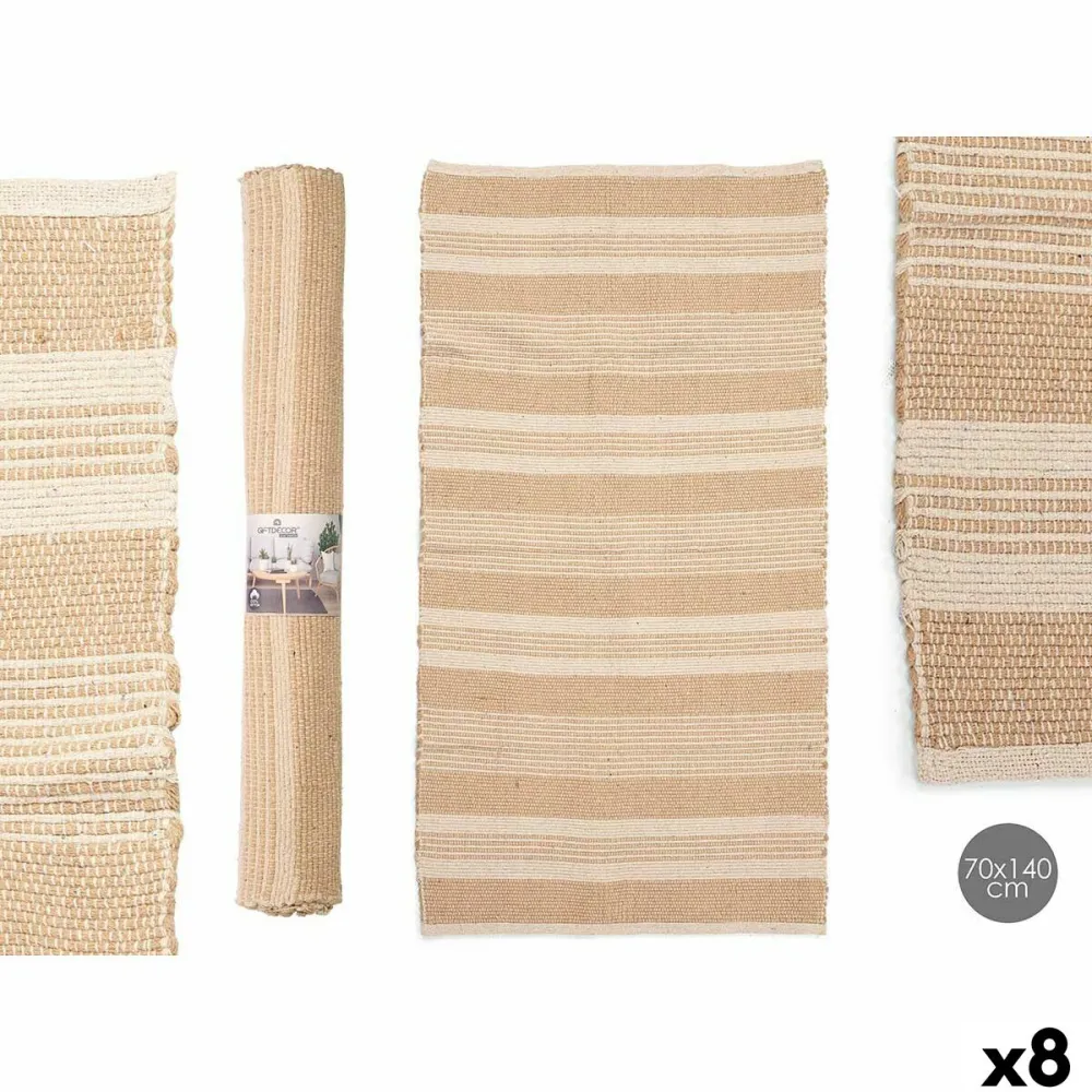 Tappeto GiftDecor NO.01 Bianco Marrone 70 x 140 cm (8 Unità) | Disinfettante |