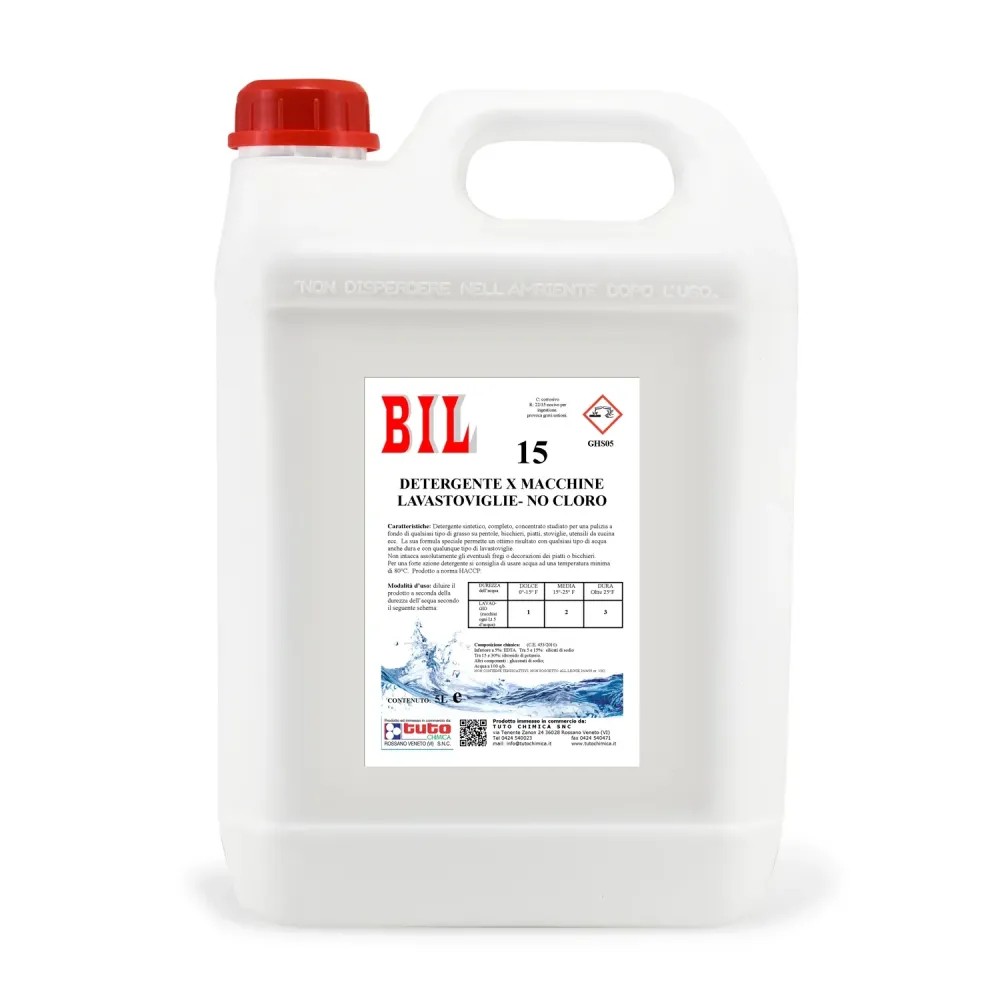 Bil 15 detersivo liquido lavastoviglie senza cloro 6Kg