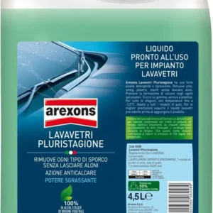 AREXONS LAVAVETRI PLURISTAGIONE -3.5 °C Liquido lavavetri auto 4.5 l liquido tergicristalli pronto all'uso, detergente vet...