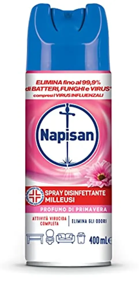 Napisan Spray Disinfettante Ambienti Milleusi, Disinfettante Spray per Tessuti e Superfici, Fragranza Profumo Di Primavera...