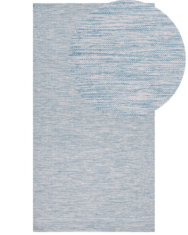 Tappeto cotone azzurro palese 80 x 150 cm DERINCE