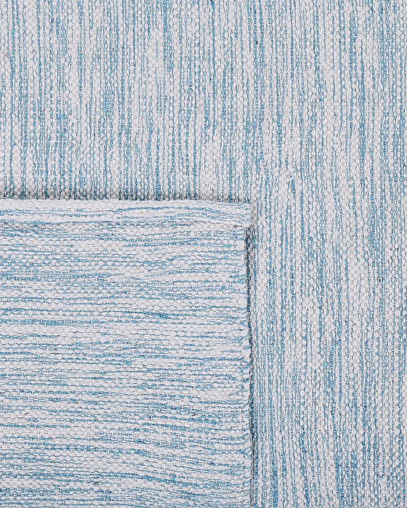 Tappeto cotone azzurro palese 80 x 150 cm DERINCE