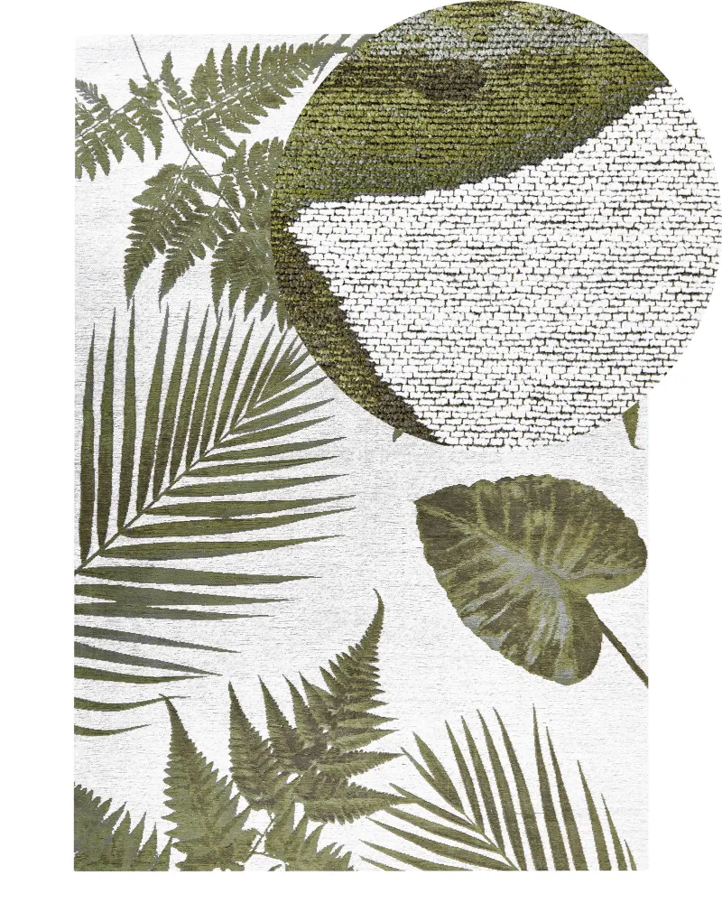 Tappeto cotone verde 140 x 200 cm BARZAH | Disinfettante |