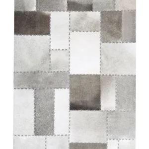 Tappeto pelle grigio/marrone 160 x 230 cm PERVARI