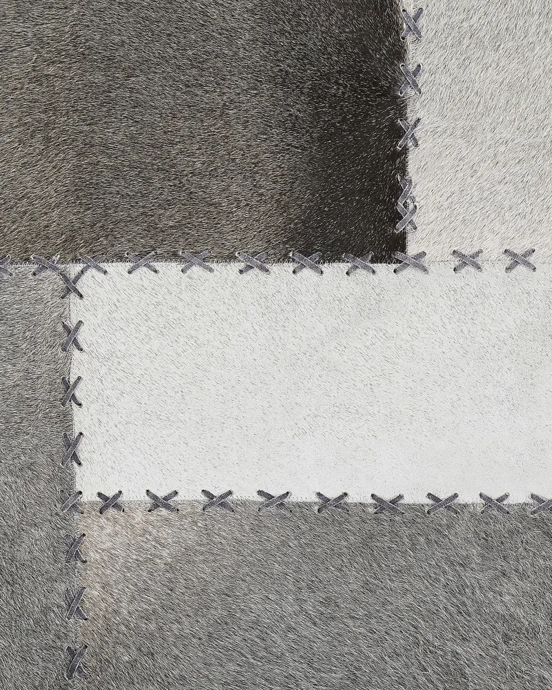 Tappeto pelle grigio/marrone 160 x 230 cm PERVARI