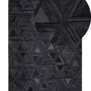 Tappeto pelle nera 140x200cm KASAR