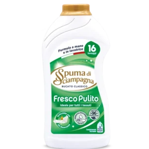 Spuma di Sciampagna Fresco Pulito | Detersivo Liquido Universale con Oli Essenziali | Efficace Basse Temperature | 800ml