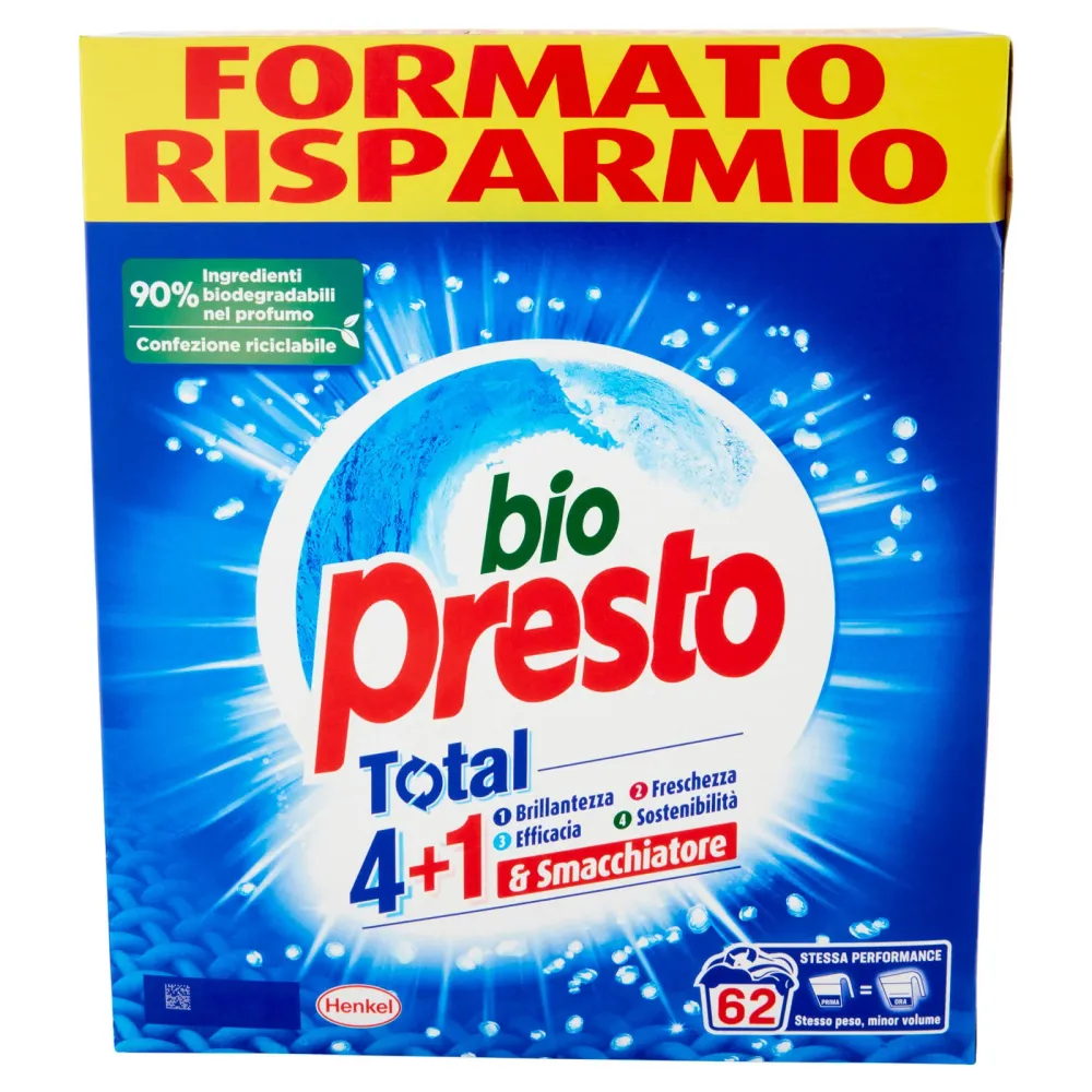 BIO PRESTO Polvere 62 lavaggi 3,100 kg