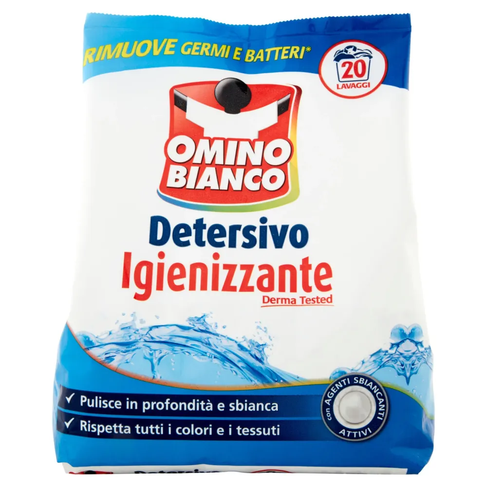 Omino Bianco - Detersivo Lavatrice Igienizzante Polvere, 20 Lavaggi