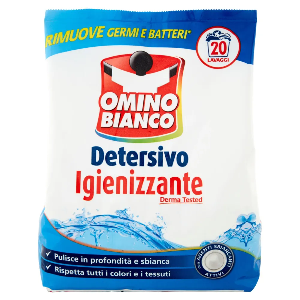 Omino Bianco - Detersivo Lavatrice Igienizzante Polvere, 20 Lavaggi