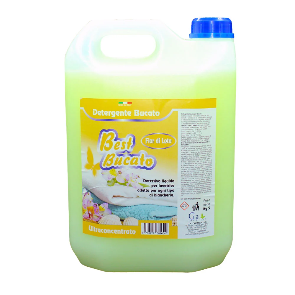 BEST BUCATO - Detersivo liquido per lavatrice concentrato super profumato - 5kg G.a. Chemical