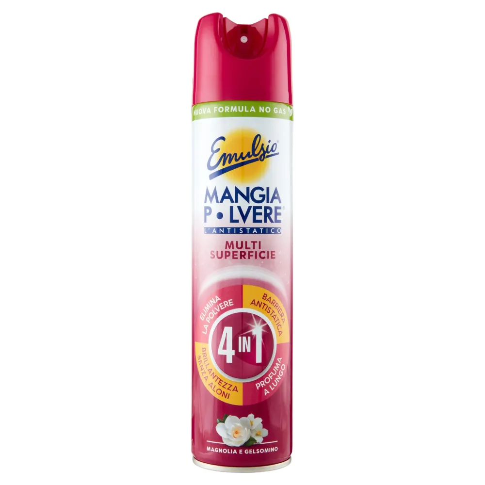 Emulsio Mangia Polvere l'Antistatico Multi Superficie 4 1 Magnolia e Gelsomino 300 ml