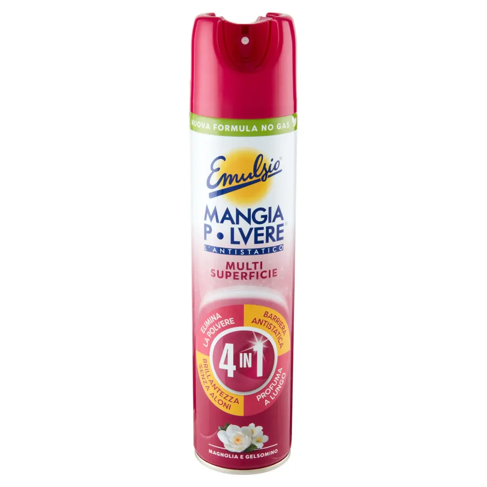 Emulsio Mangia Polvere l'Antistatico Multi Superficie 4 1 Magnolia e Gelsomino 300 ml