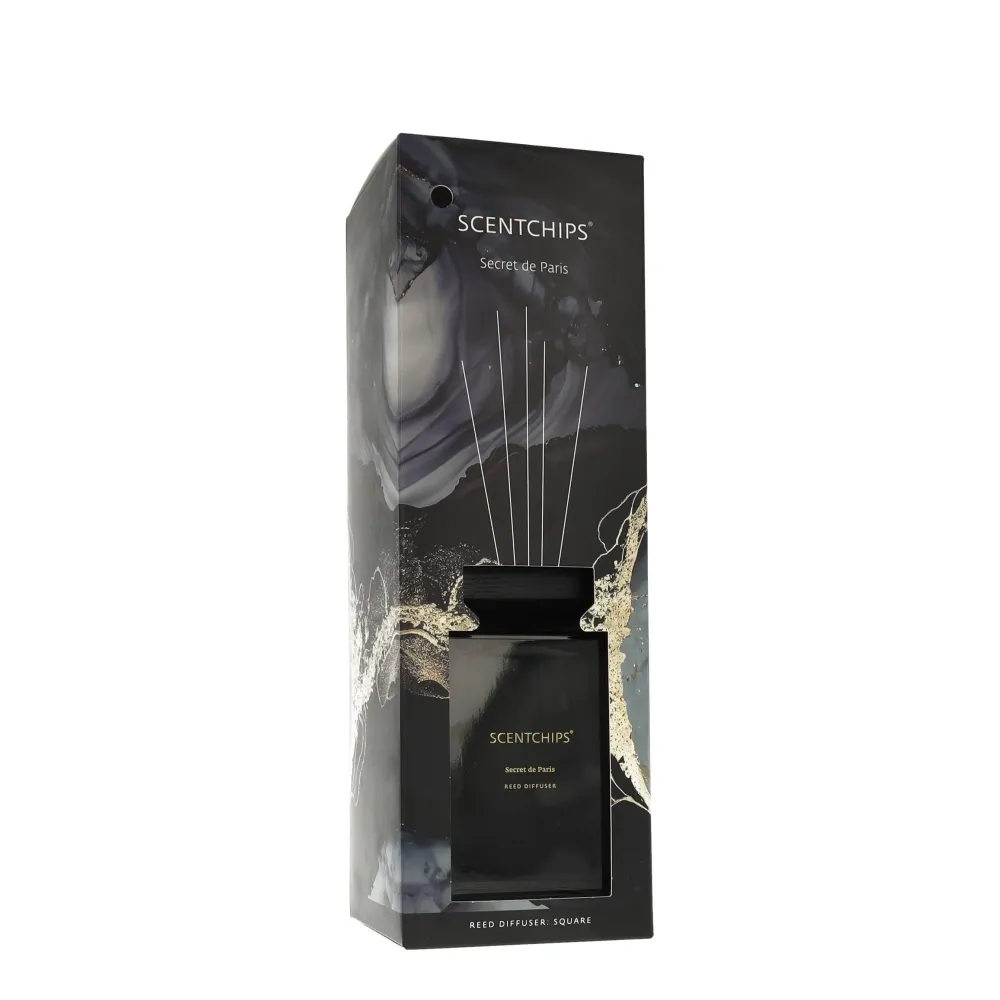Diffusore di fragranze Square Secret de Paris Reed compreso di vetro e bastoncini XXL 1000ml