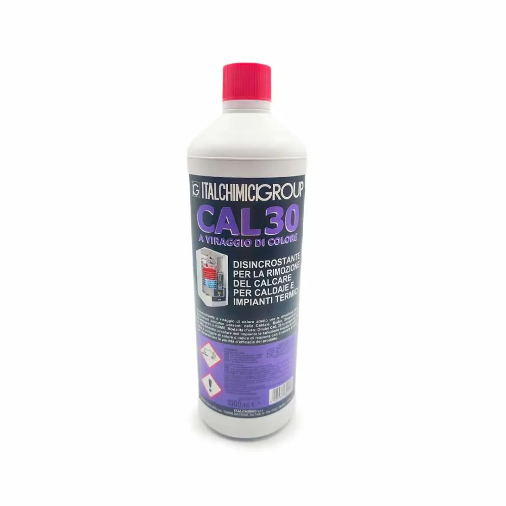 Disincrostante concentrato viraggio per caldaie e impianti termici Cal 30 1000 ml. Italchimici Group