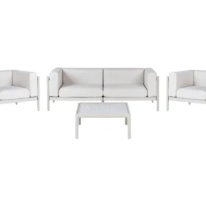 Confortevole Ergonomico Set di divani FERRETTI Materiale sintetico Camoscio chiaro