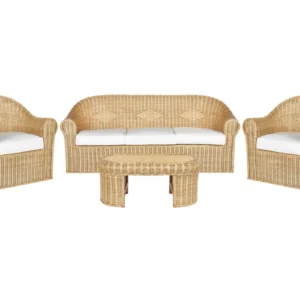 Confortevole Ergonomico Set di divani LIVADEIA Rattan Naturale