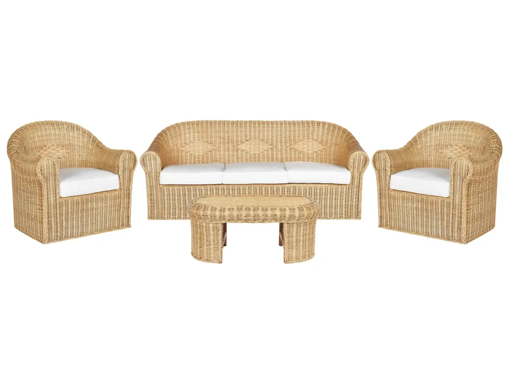 Confortevole Ergonomico Set di divani LIVADEIA Rattan Naturale