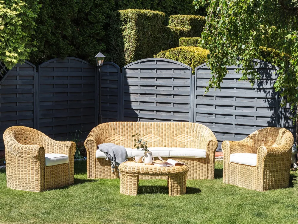 Confortevole Ergonomico Set di divani LIVADEIA Rattan Naturale