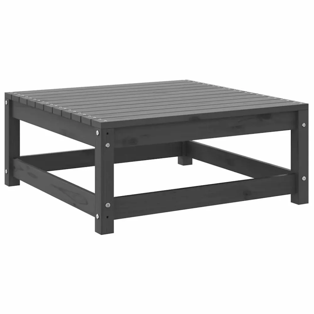 Design Esclusivo Set Divani da Giardino 2 pz Grigio Legno Massello di Pino