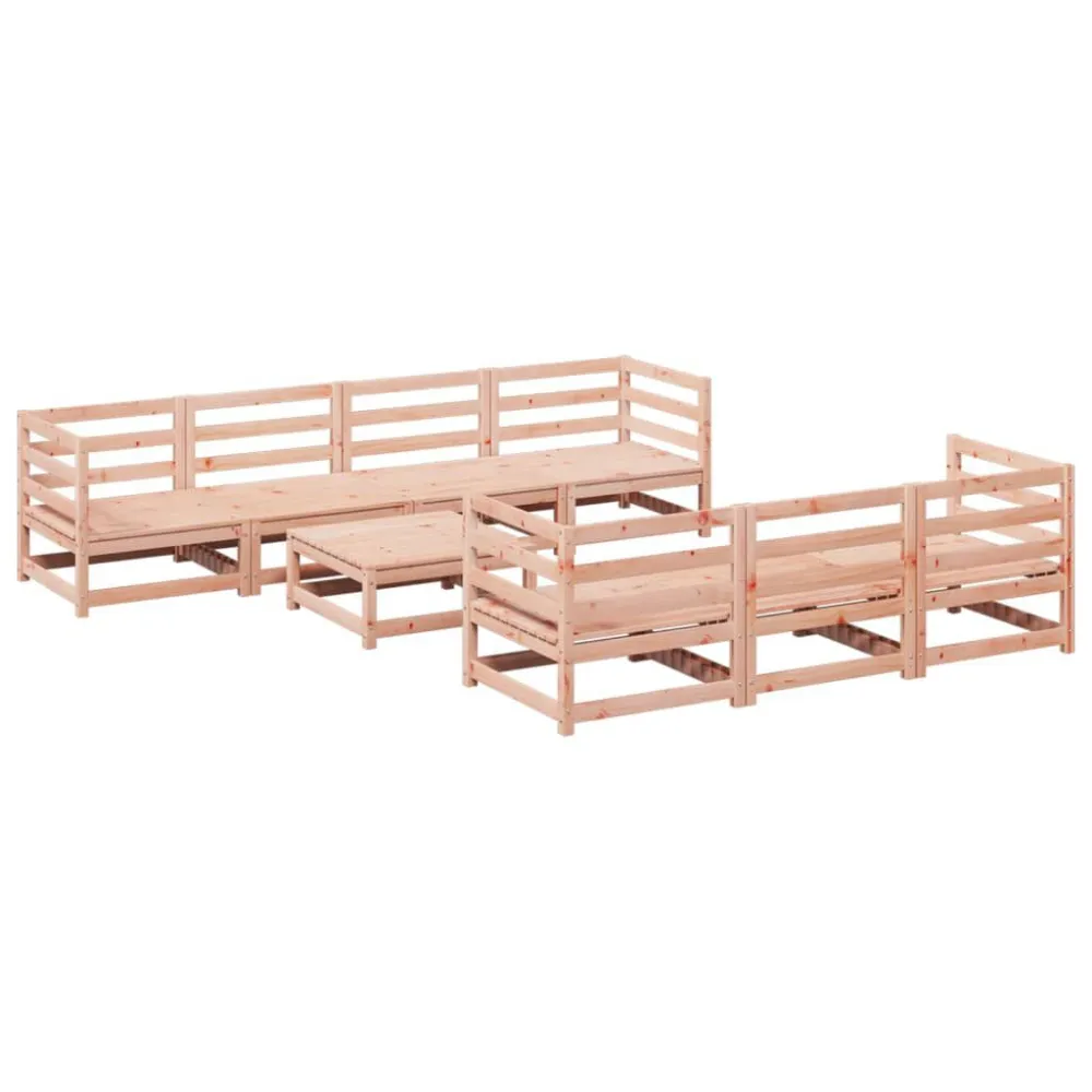 Design Esclusivo Set Divani da Giardino 8 pz Legno Massello Abete Douglas