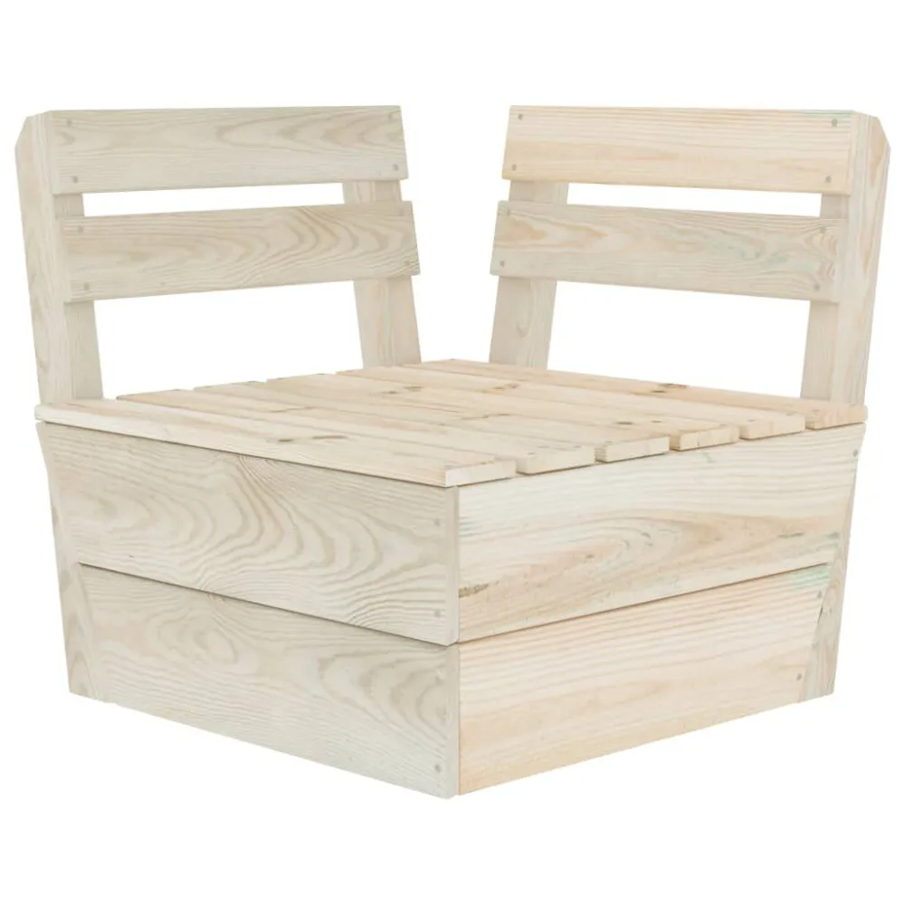 Design Esclusivo Set Divani da Giardino su Pallet 10 pz Legno Abete Impregnato