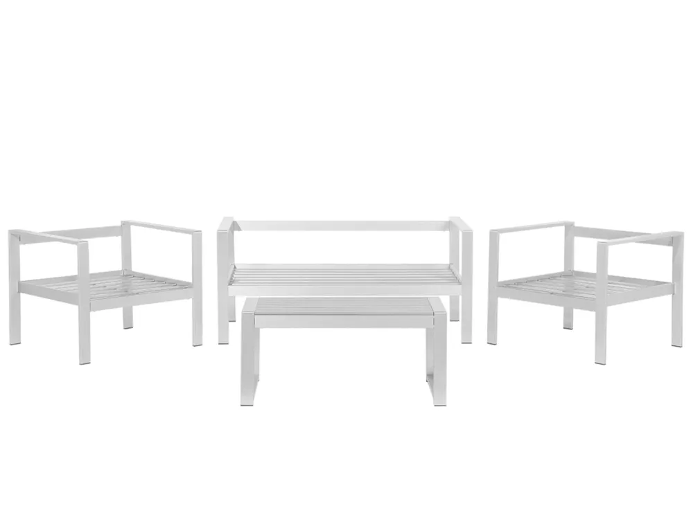 Design Esclusivo Set di divani SALERNO Alluminio Grigio ombroso