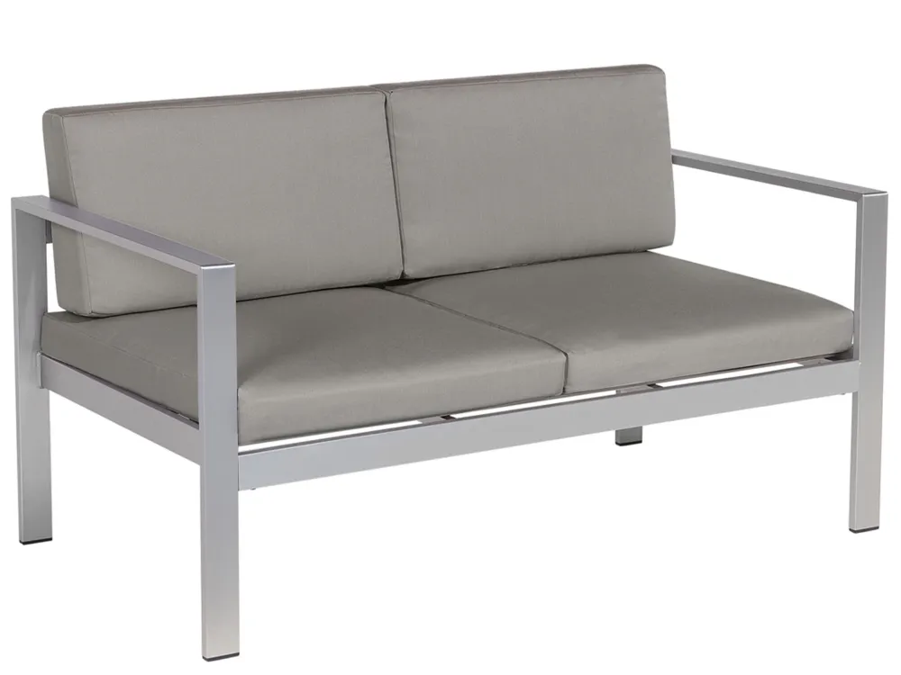Design Esclusivo Set di divani SALERNO Alluminio Grigio ombroso