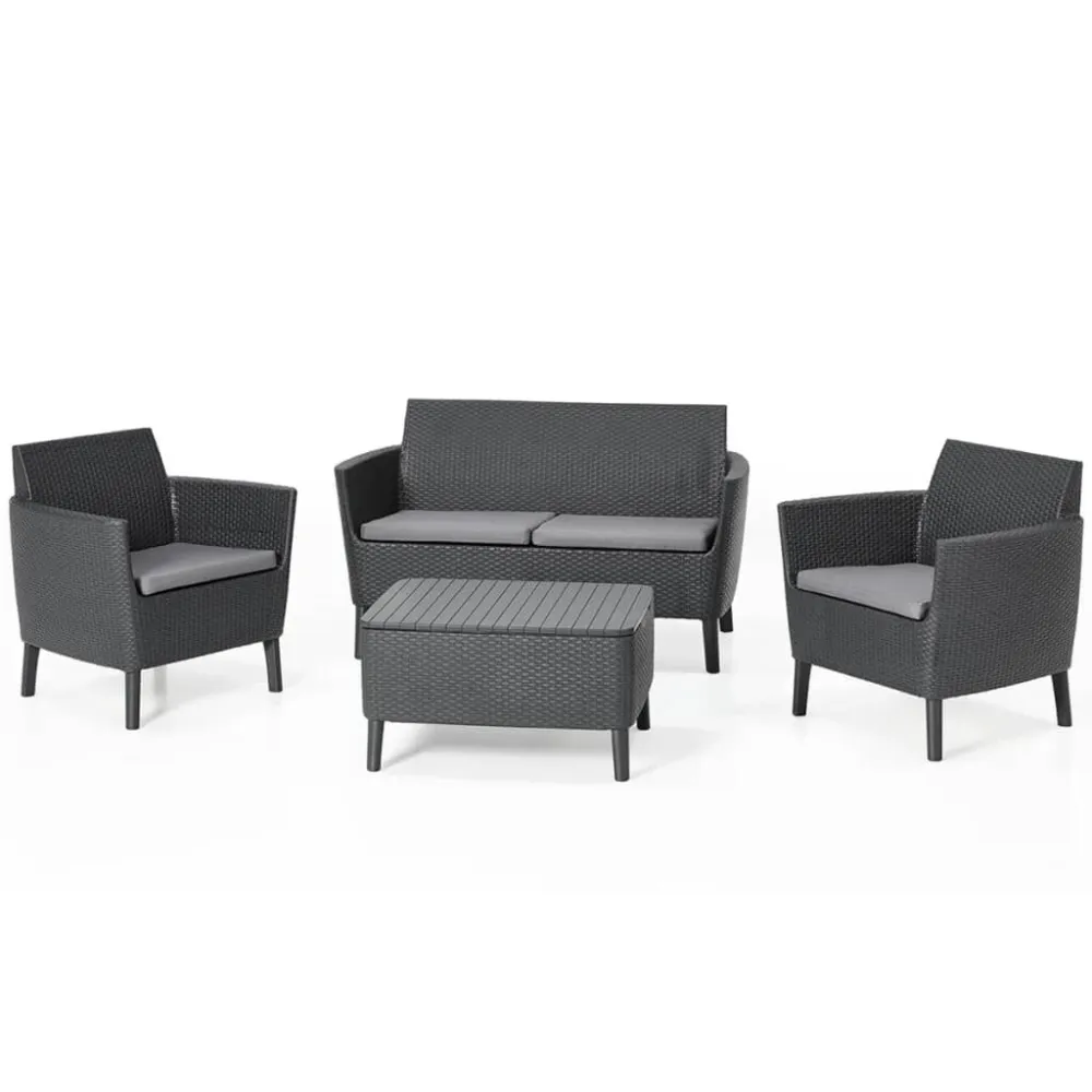 Keter Set Divani da Giardino 8 pz Salemo Grafite 236629 Colori Vivaci