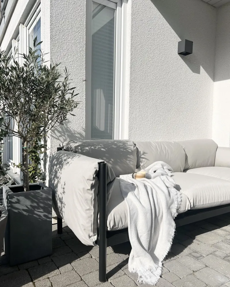 Panca Dondolo Set di divani ESPERIA Alluminio Grigio