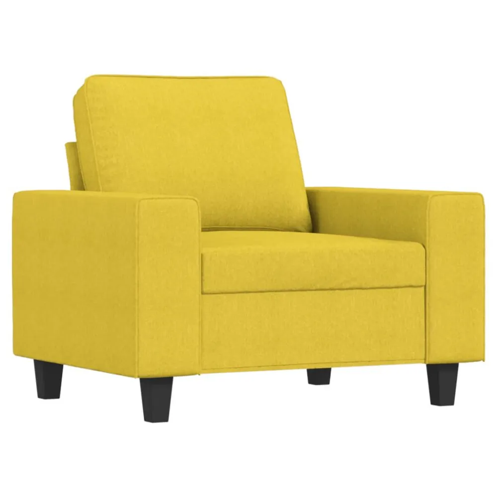 Panca Dondolo Set di Divani 4 pz Giallo Trasparente Tessuto