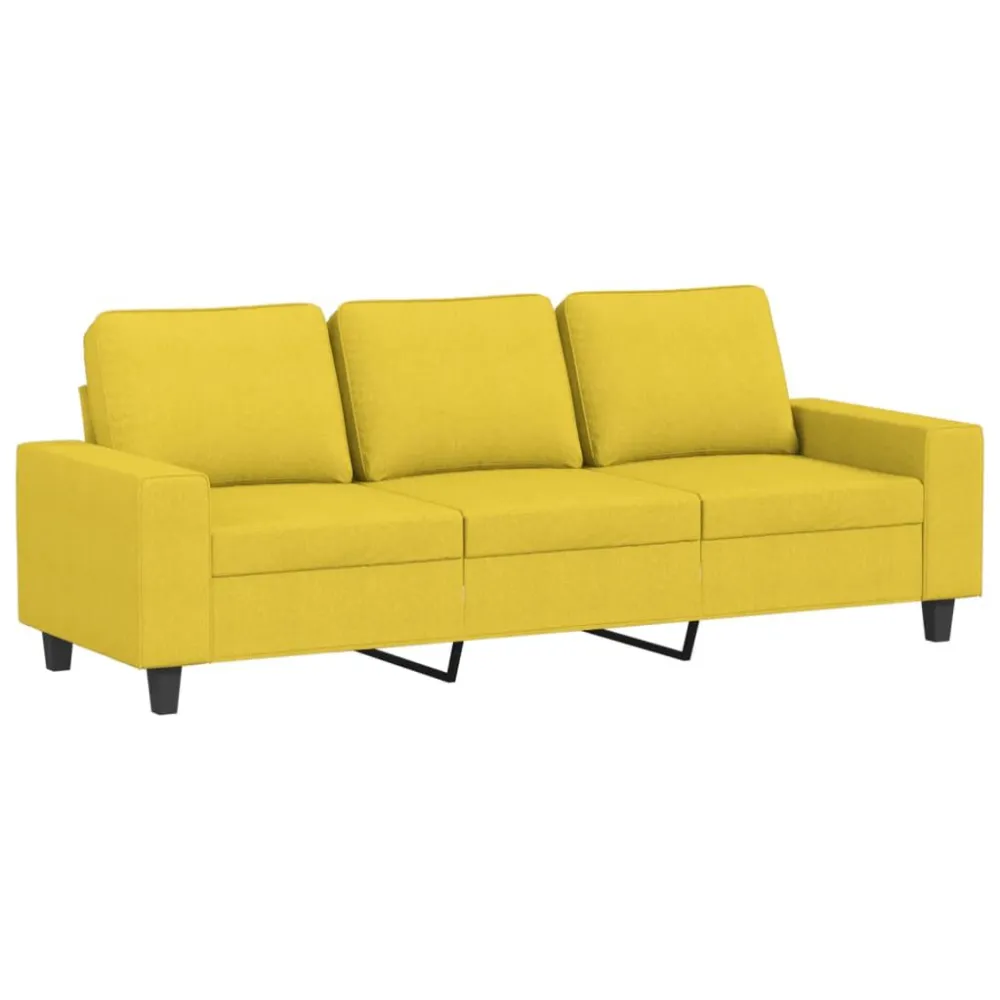 Panca Dondolo Set di Divani 4 pz Giallo Trasparente Tessuto