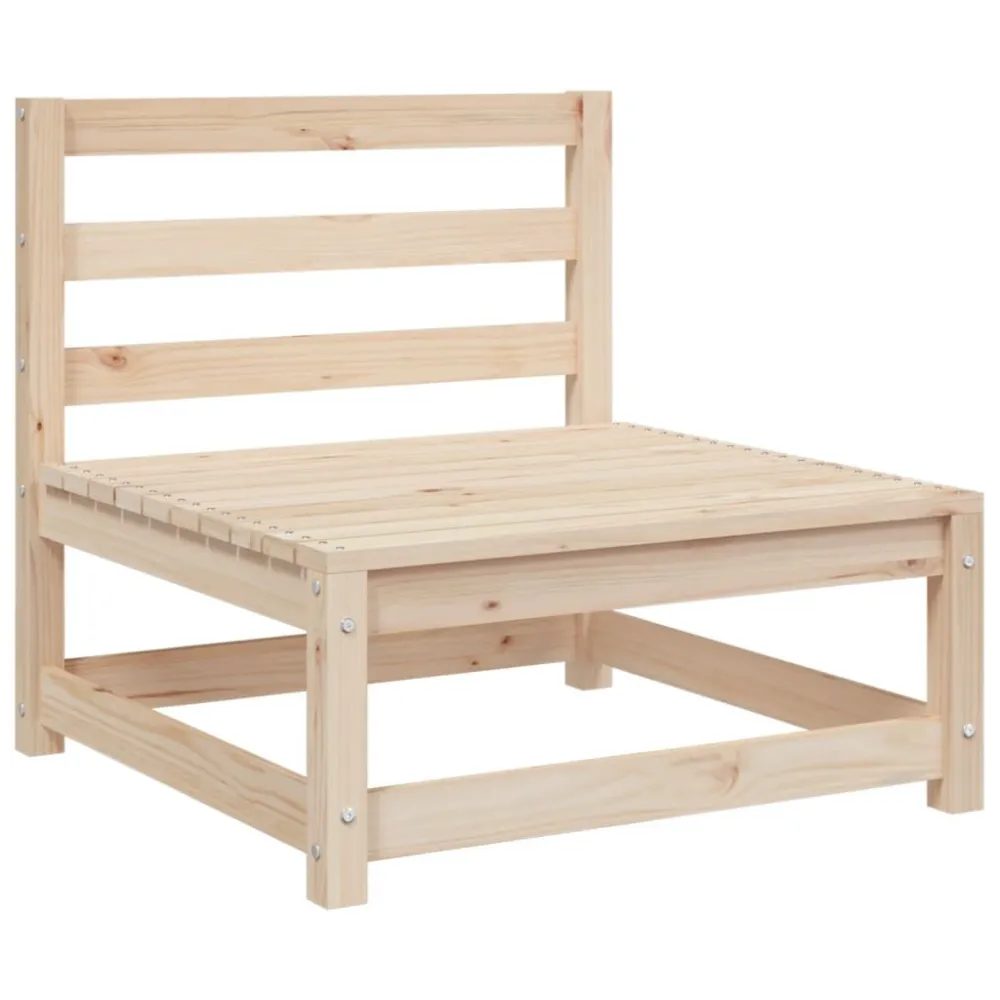 Premium Resina Sintetica Set Divani da Giardino 5 pz Legno Massello di Pino