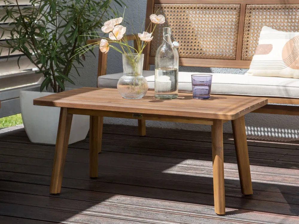 Sedia con Braccioli Set di divani ARENELLA Legno d'acacia certificato FSC® Beige evidente