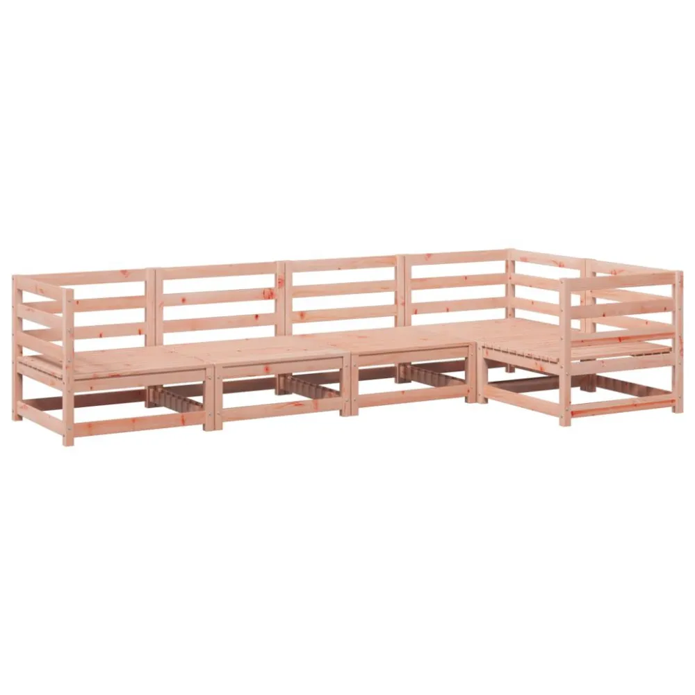 Sedia da Giardino Set Divani da Giardino 5 pz Legno Massello Abete Douglas