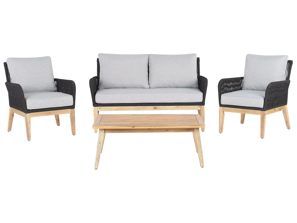 Sedia da Giardino Set di divani MERANO Legno d'acacia Grigio