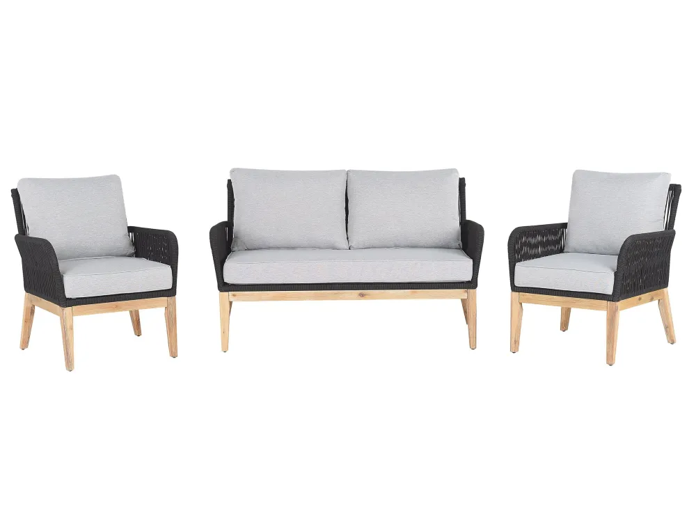 Sedia da Giardino Set di divani MERANO Legno d'acacia Grigio