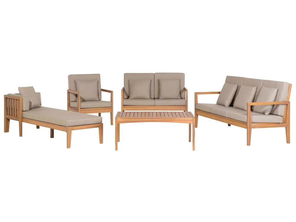 Sedia da Giardino Set di divani PATAJA Legno d'acacia Legno palese