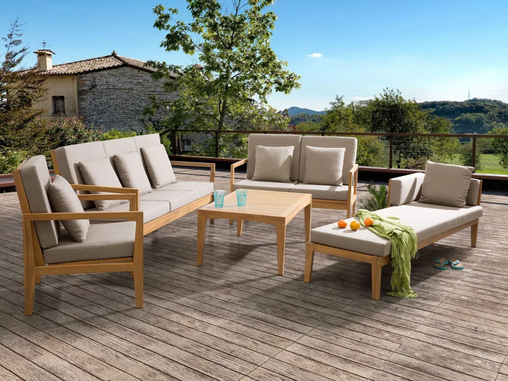 Sedia da Giardino Set di divani PATAJA Legno d'acacia Legno palese