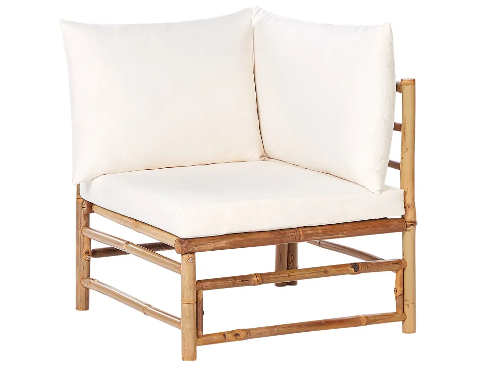 Sedia Pieghevole Set di divani CERRETO Legno di bambù Bianco macchiato